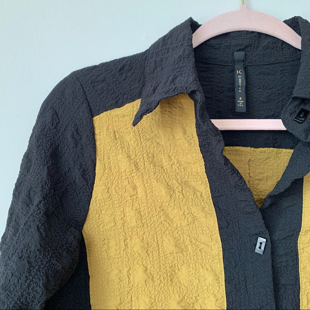 Ic By Connie K Button Front Back Tunic Color Bloc… - image 2